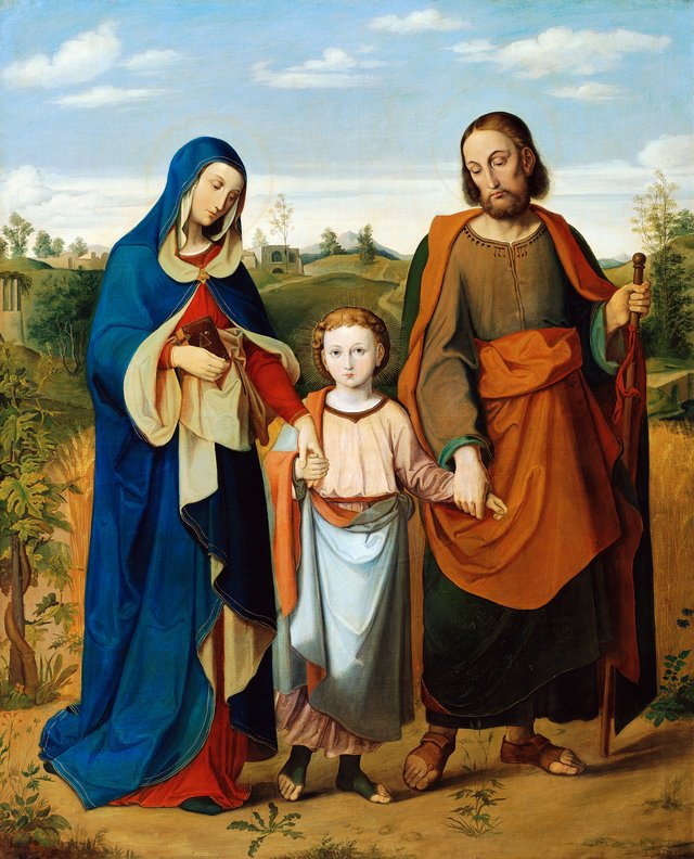 Die heilige Familie auf dem Heimweg vom Tempel by Francis Hayman