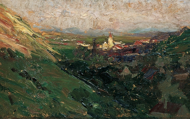 Blick auf das Kahlenberger Dorf by Olga Wisinger-Florian