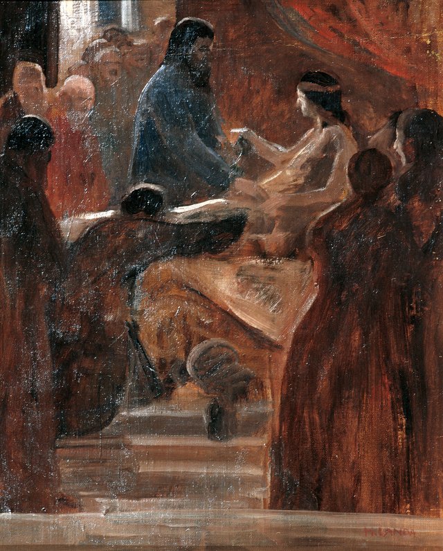 Auferweckung der Tochter des Jaïrus by Hubert Landa