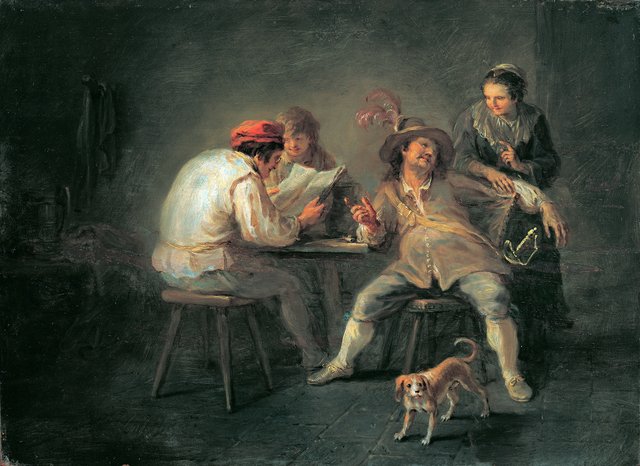 Scene in an inn by Martin Johann Schmidt
