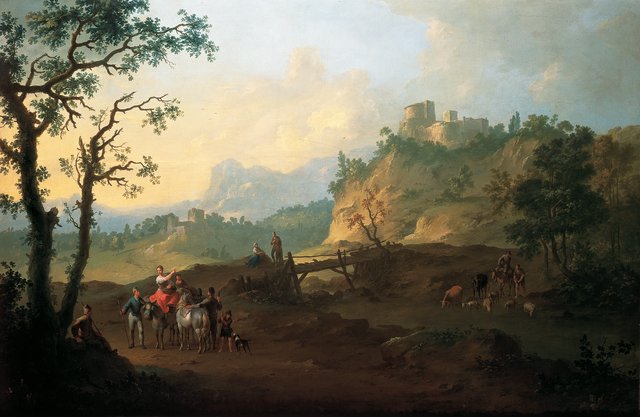 Italian landscape by Franz de Paula Ferg