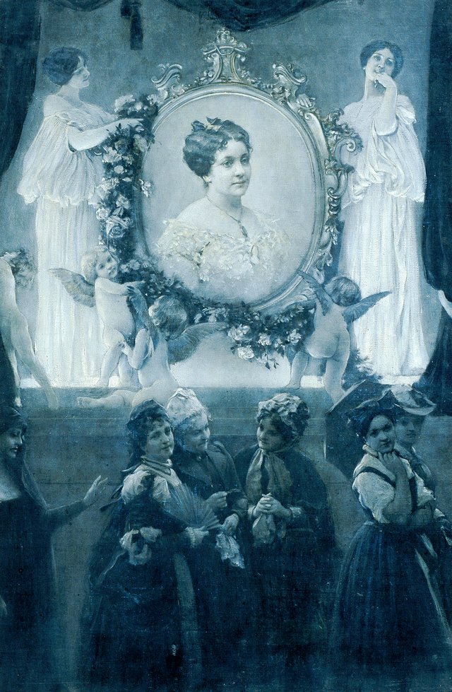 Die Schauspielerin Helene Hartmann by Adolf Hirémy-Hirschl