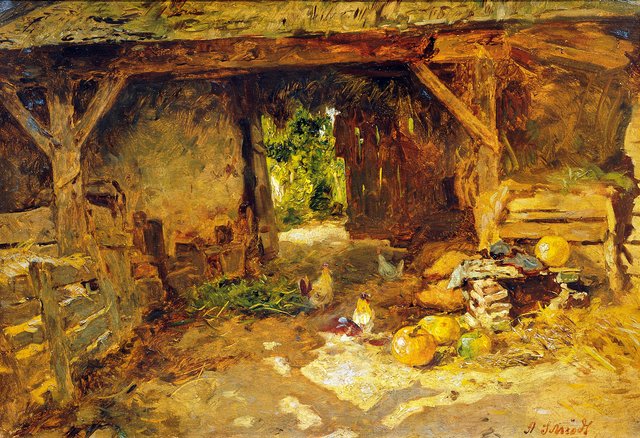 Hofinterieur aus dem Marchfeld by Anton Schrodl