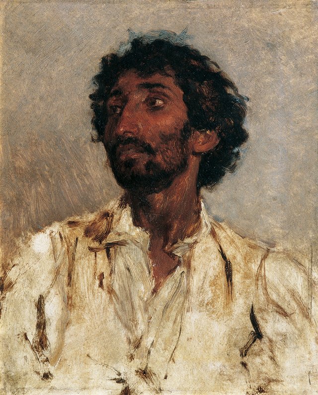 Brustbild eines Zigeuners by August von Pettenkofen