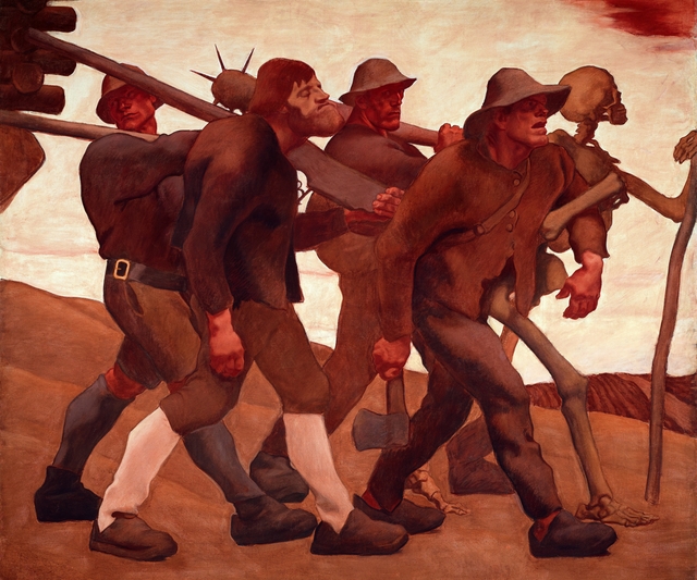 Der Totentanz von Anno Neun by Albin Egger-Lienz