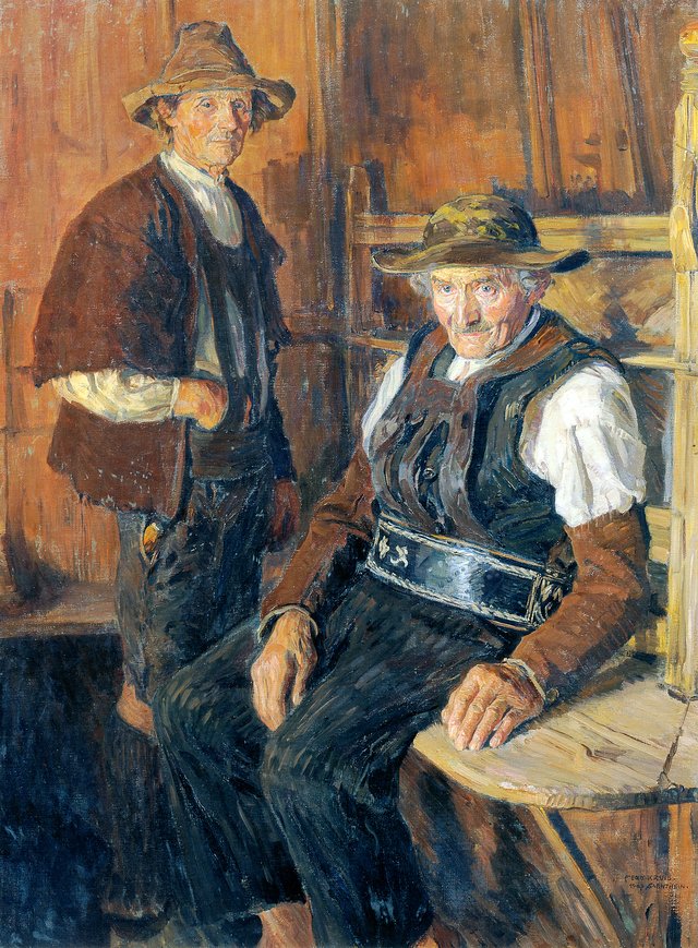 Sarntheiner Bauern by Ferdinand Kruis