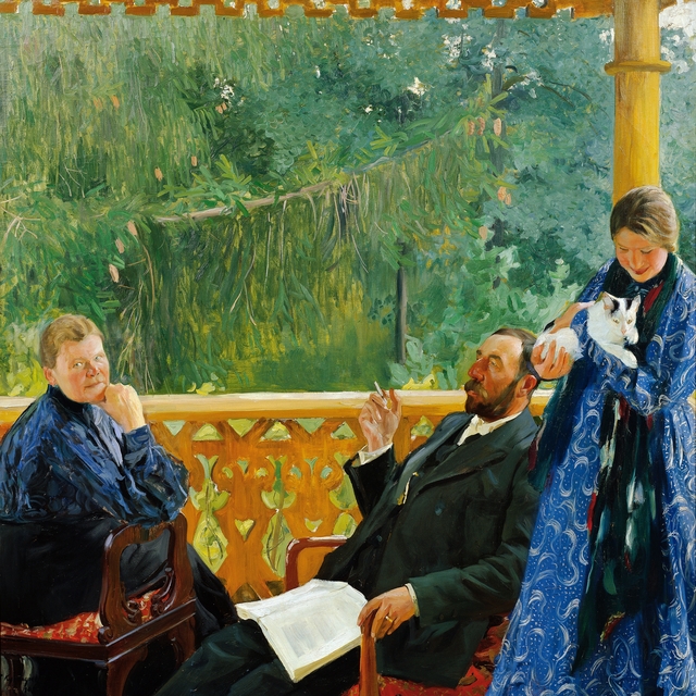 Portrait of the Polenow Family by Boris Kustodiev