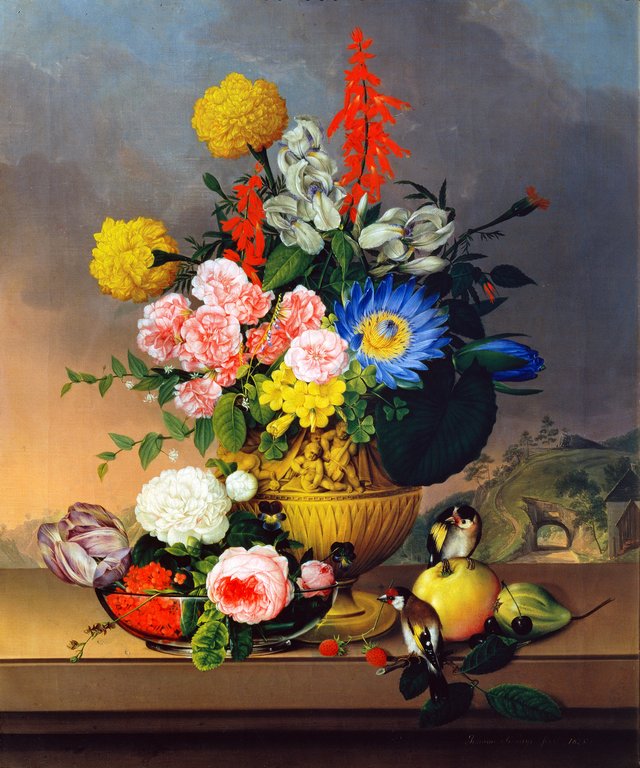 Stilleben mit Blumenstrauß by Johann Knapp