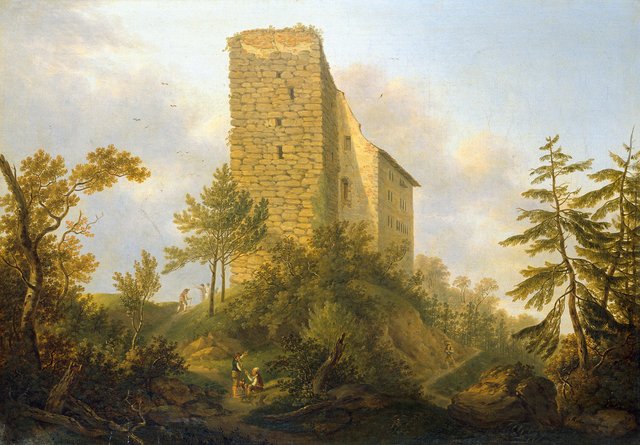 Umgebung der Ruine Habsburg by Johann Caspar Rahn