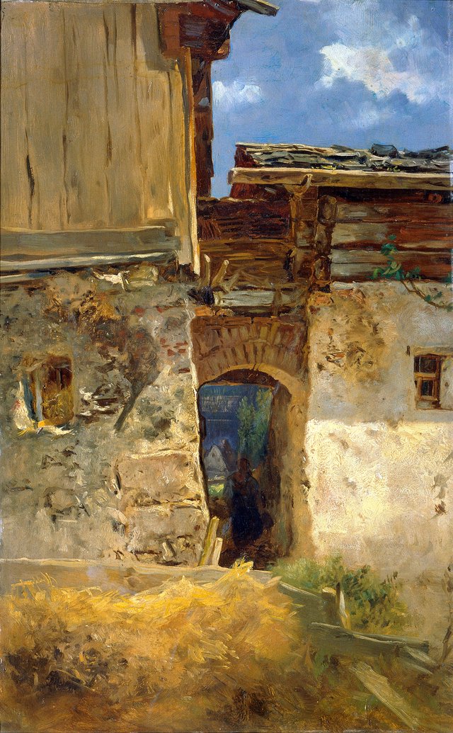 Small Alley in Hallstatt by Anton Schrodl