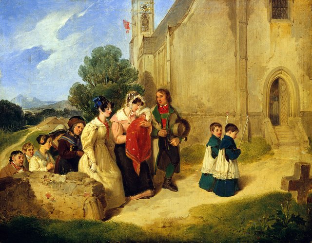 The Baptism Procession by Peter Fendi