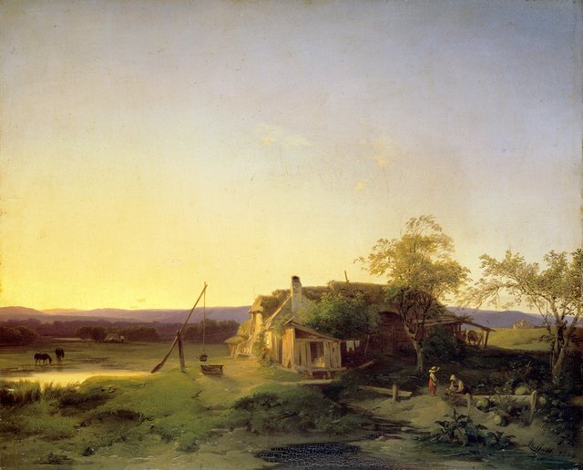 Evening Landscape by Ignaz Raffalt