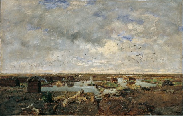 Large Moorland Landscape by Eugen Jettel