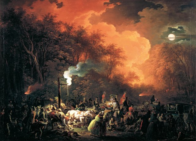 The End of Stuwer's Fireworks Display on 7 May 1833 by Johann Josef Schindler