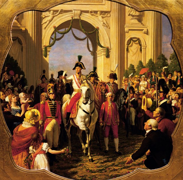 Entry of Emperor Franz I (II) of Austria into Vienna in 1814 by Karl von Blaas