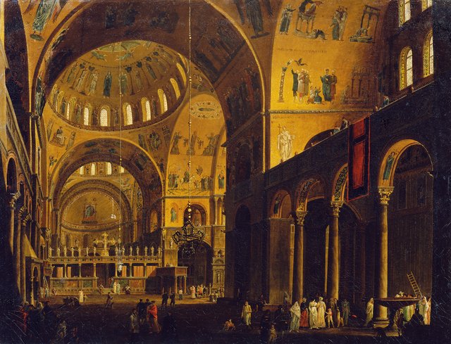 Das Innere von San Marco by Giuseppe Borsato