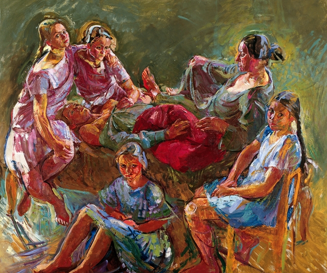 Die Familie des Künstlers by Anton Kolig