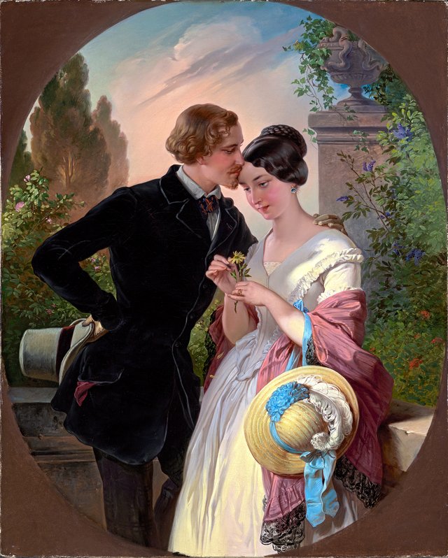 Faust und Gretchen im 19. Jahrhundert by Franz Joseph Dobyaschofsky