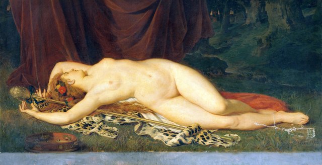 Schlafende Bacchantin by Eugen Felix