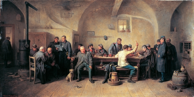 Soldaten in der Kantine by Friedrich Friedländer
