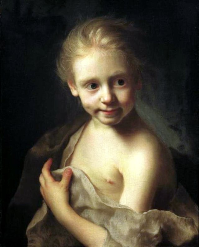 Portrait of a blond girl by Christian Seybold