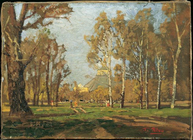 Im Prater bei der Rotunde by Tina Blau