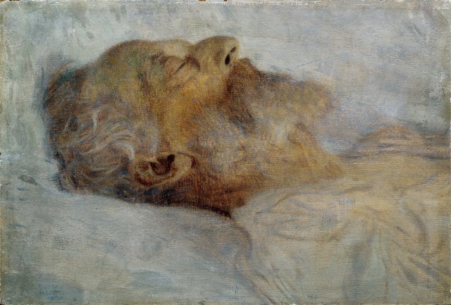 Old Man on Deathbed by Gustav Klimt