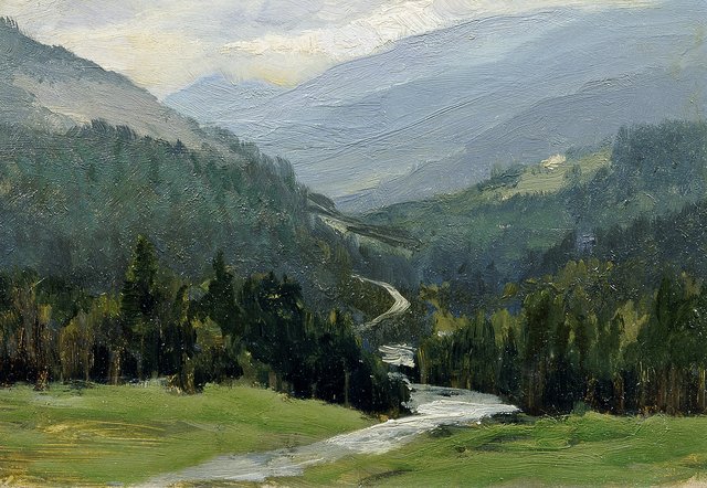 Erzgebirge (aus der Mappe „16 Ansichten tschechischer Landschaften 'Česka Krajiná'“) by Ferdinand František Engelmüller