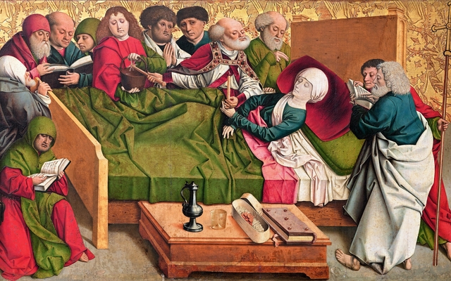 Marientod, Mitteltafel des sog. Pretschlaipfer-Triptychons by Master of Großgmain