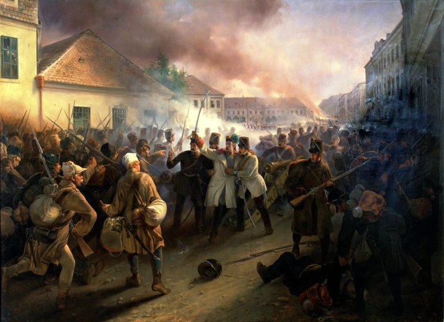 The Heroic Death of General Heinrich Hentzy von Arthurm by Fritz Allemand
