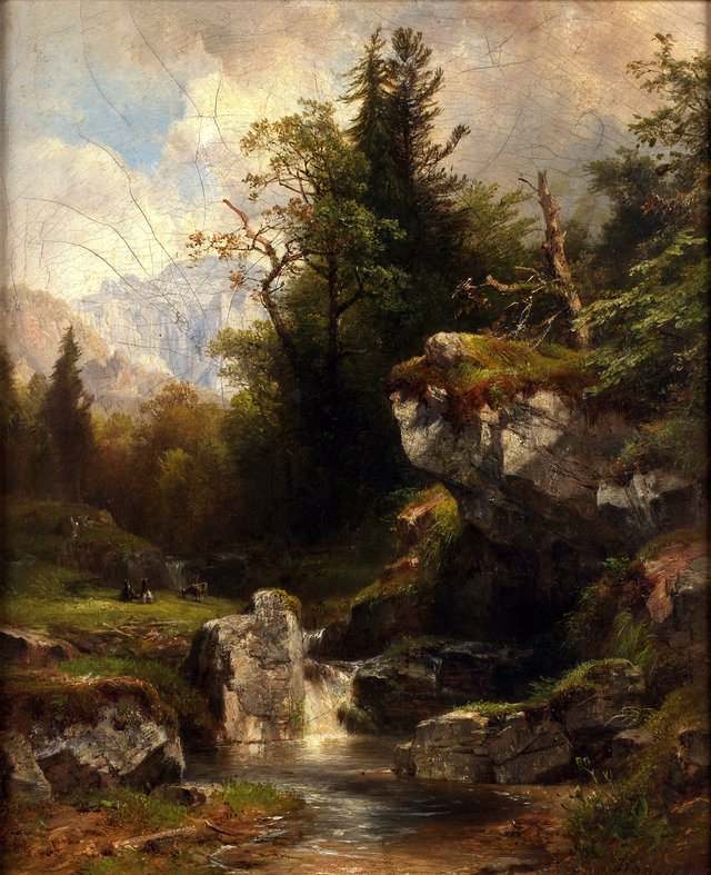Landschaft im Salzkammergut by Anton Hansch