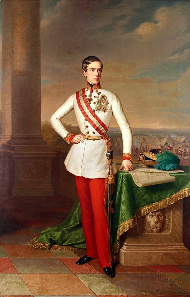 Kaiser Franz Joseph I. in der Galauniform eines österreichischen Feldmarschalls by Anton Einsle