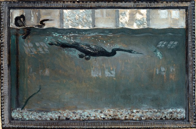 Diving Cormorant by Otto Henry Bacher