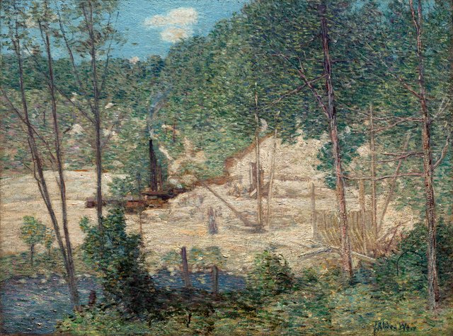 The Building of the Dam by J. Alden Weir