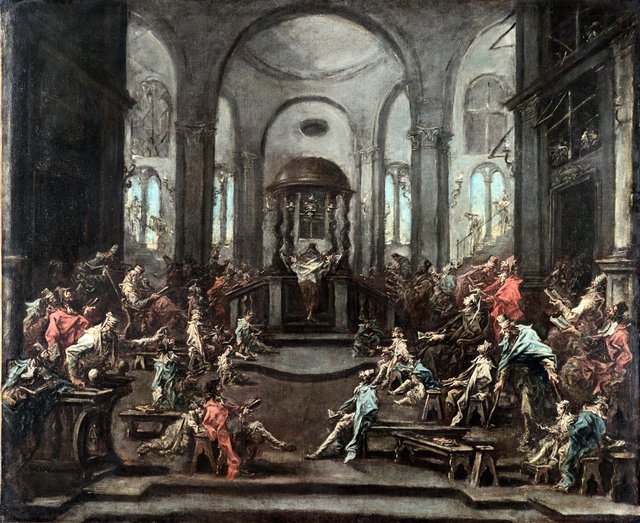Interior of a Synagogue by Alessandro Magnasco