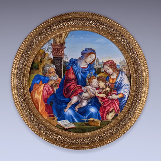 The Holy Family with Saint John the Baptist and Saint Margaret by Filippino Lippi