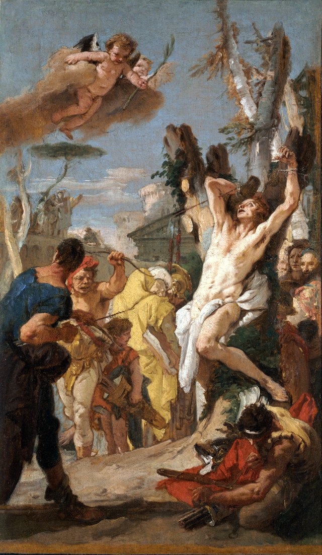 Study for "The Martyrdom of Saint Sebastian" (for the Augustinian monastery at Diessen, Germany) by Giovanni Battista Tiepolo