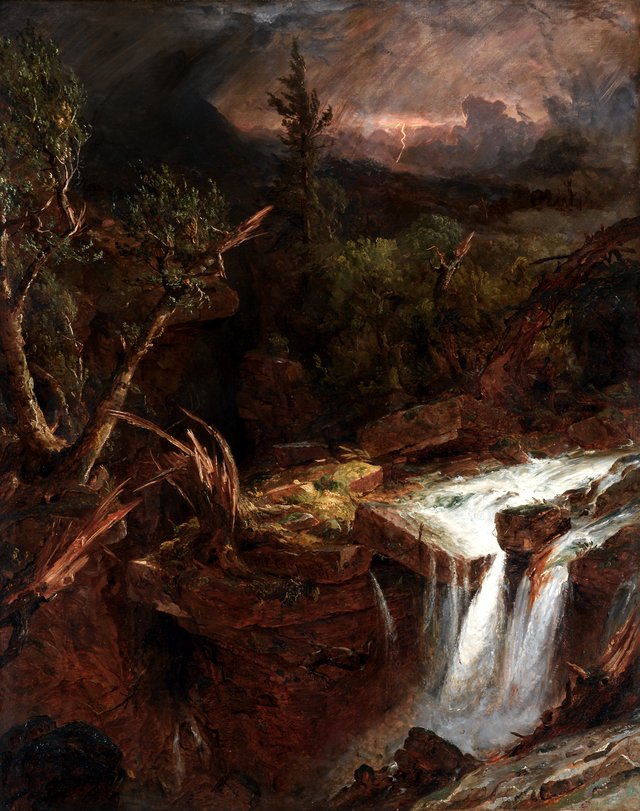 The Clove - A Storm Scene in the Catskill Mountains by Jasper Francis Cropsey