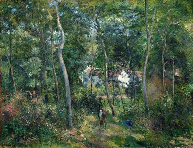 Edge of the Woods Near L'Hermitage, Pontoise by Camille Pissarro