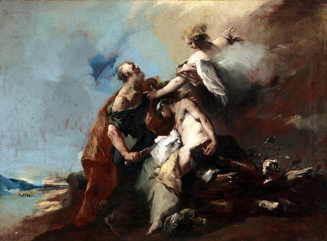 The Sacrifice of Isaac, Tobias and the Angel, The Angels Appearing to Abraham, Abraham Welcoming the Three Angels (painting series) by Francesco Guardi