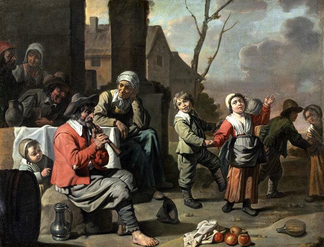Peasant Children Dancing by Mathieu Le Nain