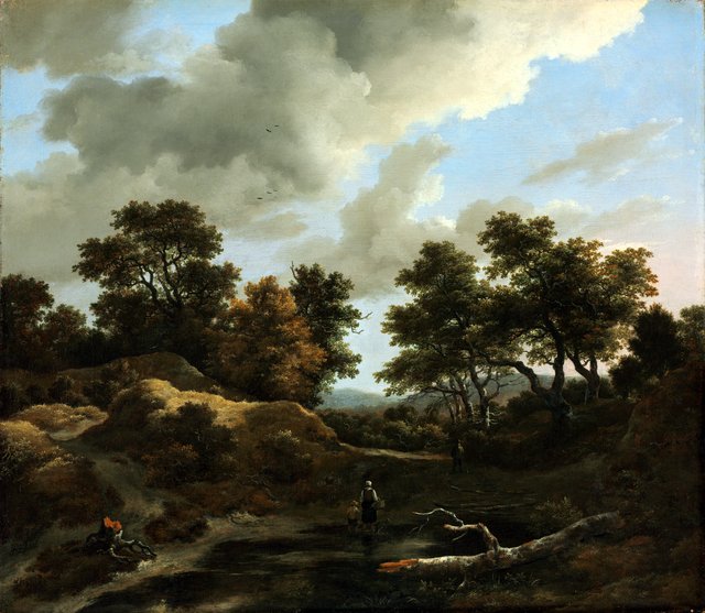 Wooded and Hilly Landscape
 by Jacob van Ruisdael