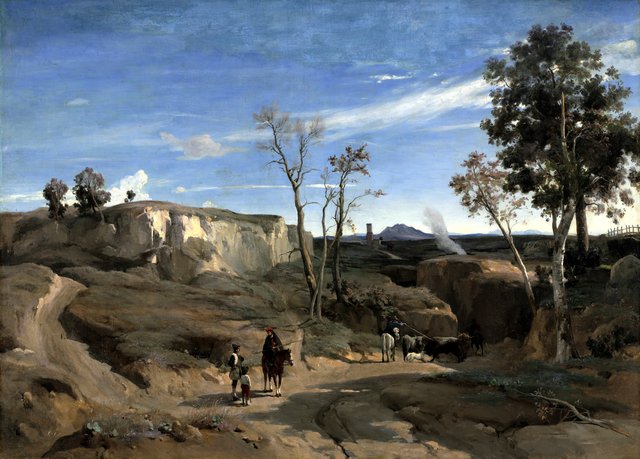 La Cervara, the Roman Campagna by Jean-Baptiste Camille Corot