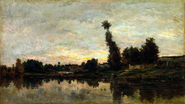 Sunset on the River Oise by Charles-François Daubigny