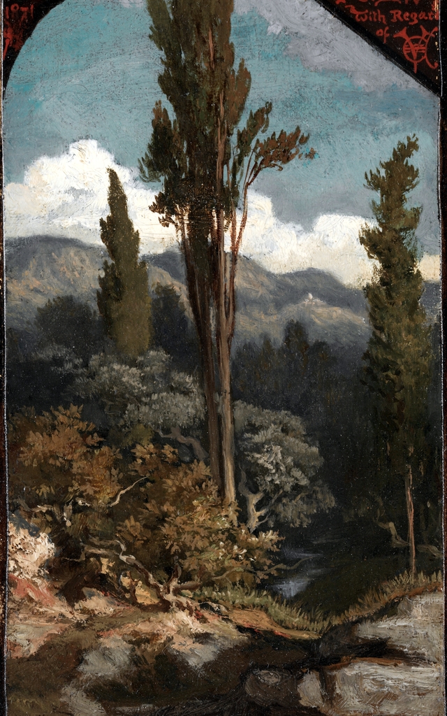 Three Trees: Italy by Elihu Vedder