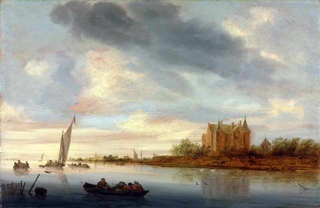 Castle on a River by Salomon van Ruysdael