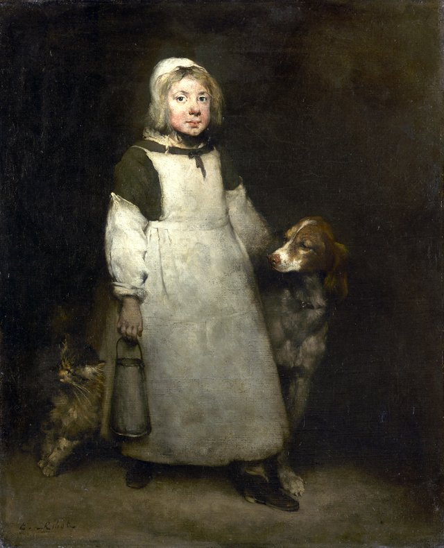 The Little Milkmaid by Augustin Théodule Ribot