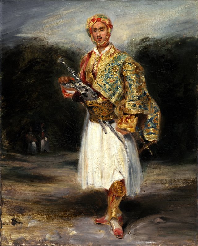 Count Demetrius de Palatiano in Suliot Costume by Eugène Delacroix