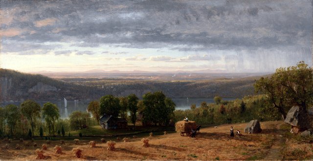 Landscape with Haywain by Worthington Whittredge