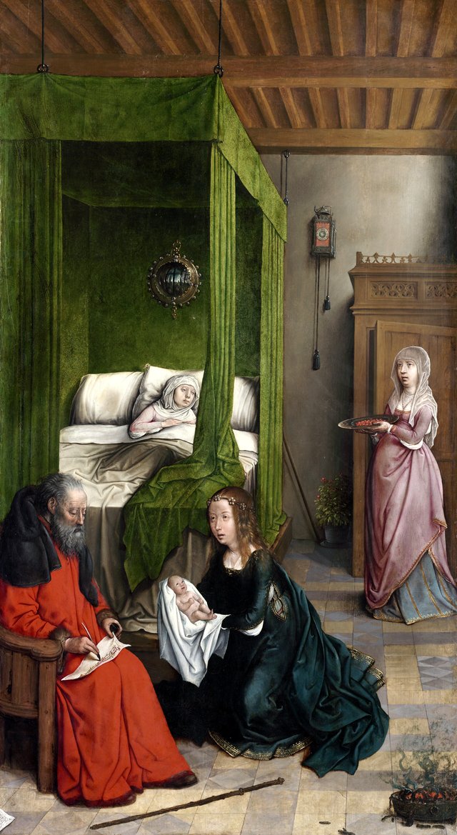 The Birth and Naming of John the Baptist by Juan de Flandes